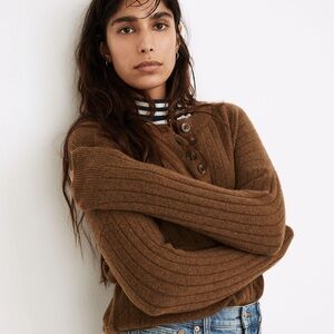 Madewell Brown Ribbed Sweater